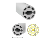 Cena par 1 metru LED Lentas Silikona Profils NEONA Efekta (Caurule) Balta 22mm 360°